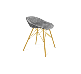 Обеденный стул SHT-ST19-SF1 / SHT-S37 (дымный/золото) в Кушве - предосмотр