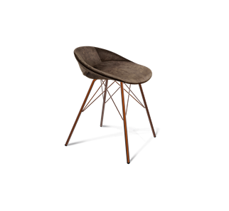 Обеденный стул SHT-ST19-SF1 / SHT-S37 (кофейный трюфель/медный металлик) в Асбесте