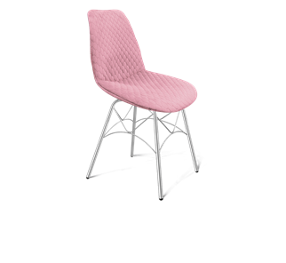 Обеденный стул SHT-ST29-С22 / SHT-S107 (розовый зефир/хром лак) в Екатеринбурге
