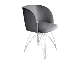 Обеденный стул SHT-ST33 / SHT-S112 (угольно-серый/хром лак) в Кушве