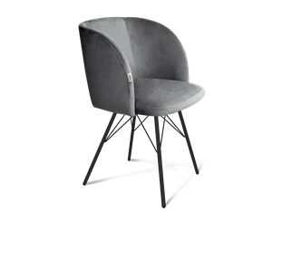 Обеденный стул SHT-ST33 / SHT-S37 (угольно-серый/черный муар) в Кушве