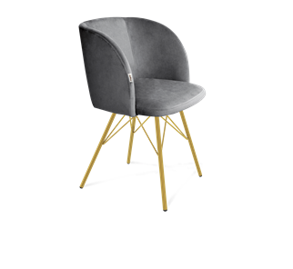 Обеденный стул SHT-ST33 / SHT-S37 (угольно-серый/золото) в Кушве