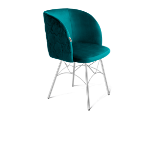Обеденный стул SHT-ST33-1 / SHT-S107 (альпийский бирюзовый/хром лак) в Екатеринбурге