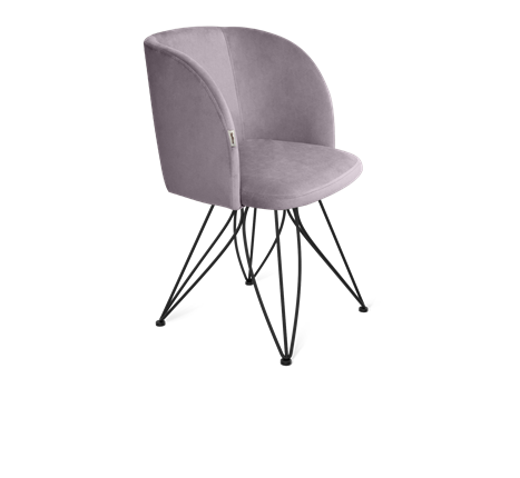 Обеденный стул SHT-ST33 / SHT-S113 (сиреневая орхидея/черный муар) в Екатеринбурге - изображение