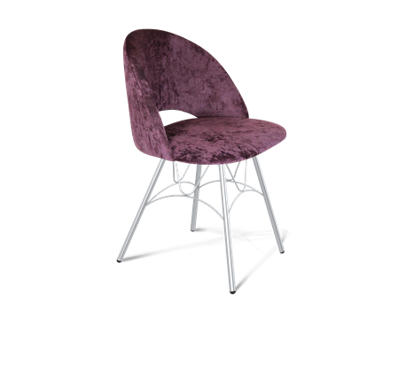 Обеденный стул SHT-ST34 / SHT-S100 (вишневый джем/хром лак) в Екатеринбурге - изображение