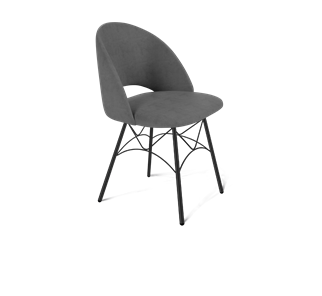 Обеденный стул SHT-ST34 / SHT-S107 (платиново-серый/черный муар) в Екатеринбурге