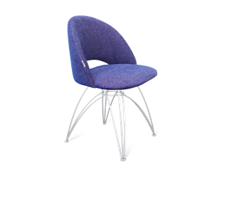 Обеденный стул SHT-ST34 / SHT-S112 (синий мираж/хром лак) в Кушве
