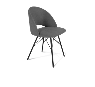 Обеденный стул SHT-ST34 / SHT-S37 (платиново-серый/черный муар) в Кушве