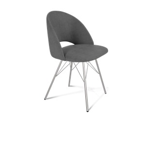 Обеденный стул SHT-ST34 / SHT-S37 (платиново-серый/хром лак) в Ревде