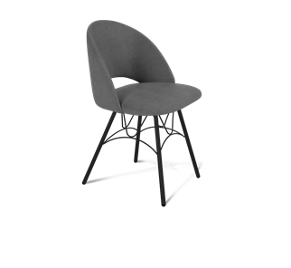 Обеденный стул SHT-ST34 / SHT-S100 (платиново-серый/черный муар) в Екатеринбурге - предосмотр