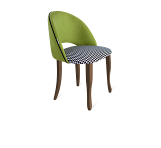 Обеденный стул SHT-ST34-3 / SHT-S122 (оливковый/гусиная лапка/темный орех/черный муар) в Екатеринбурге