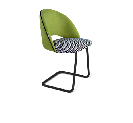 Обеденный стул SHT-ST34-3 / SHT-S45-1 (оливковый/гусиная лапка/черный муар) в Екатеринбурге - изображение