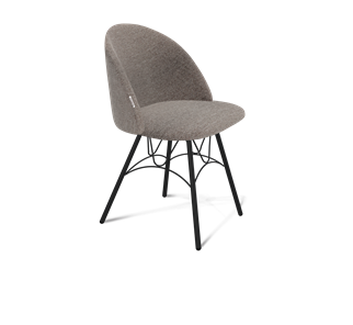 Обеденный стул SHT-ST35 / SHT-S100 (тростниковый сахар/черный муар) в Ревде