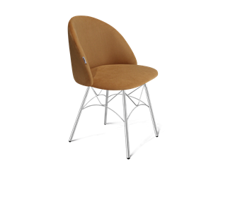 Обеденный стул SHT-ST35 / SHT-S107 (горчичный/хром лак) в Краснотурьинске