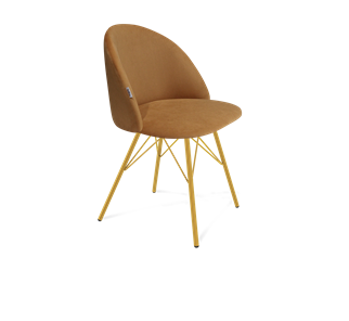 Обеденный стул SHT-ST35 / SHT-S37 (горчичный/золото) в Кушве