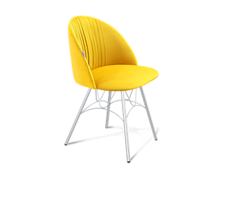 Обеденный стул SHT-ST35-1 / SHT-S100 (имперский жёлтый/хром лак) в Екатеринбурге