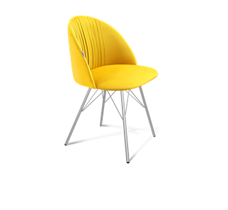 Обеденный стул SHT-ST35-1 / SHT-S37 (имперский жёлтый/хром лак) в Екатеринбурге