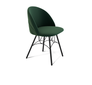 Обеденный стул SHT-ST35-2 / SHT-S100 (лиственно-зеленый/черный муар) в Екатеринбурге