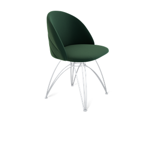 Обеденный стул SHT-ST35-2 / SHT-S112 (лиственно-зеленый/хром лак) в Екатеринбурге