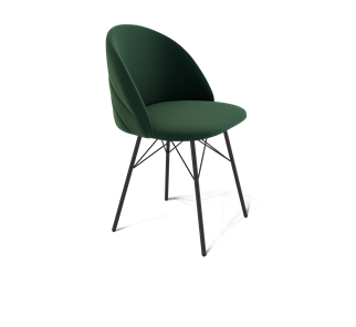 Обеденный стул SHT-ST35-2 / SHT-S64 (лиственно-зеленый/черный муар) в Екатеринбурге