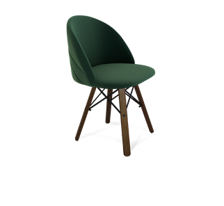 Обеденный стул SHT-ST35-2 / SHT-S70 (лиственно-зеленый/темный орех/черный муар) в Екатеринбурге