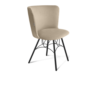Обеденный стул SHT-ST36 / SHT-S100 (ванильный крем/черный муар) в Кушве