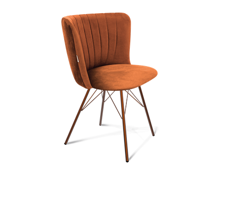Обеденный стул SHT-ST36-1 / SHT-S37 (песчаная буря/медный металлик) в Екатеринбурге - изображение