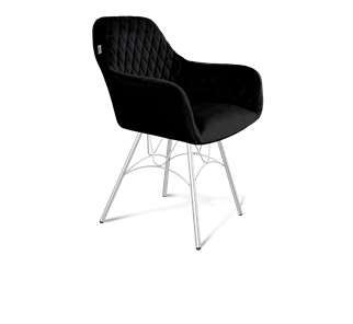 Обеденный стул SHT-ST38 / SHT-S100 (ночное затмение/хром лак) в Кушве