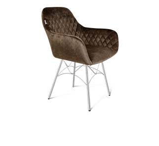 Обеденный стул SHT-ST38 / SHT-S107 (кофейный трюфель/хром лак) в Ревде