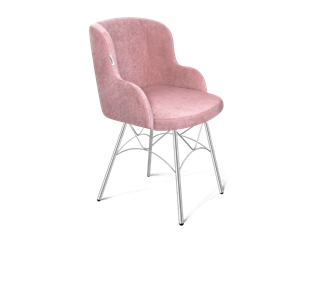 Обеденный стул SHT-ST39 / SHT-S107 (пыльная роза/хром лак) в Кушве