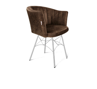 Обеденный стул SHT-ST42-1 / SHT-S107 (кофейный трюфель/хром лак) в Красноуфимске