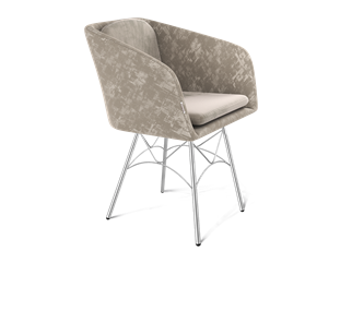 Обеденный стул SHT-ST43-1 / SHT-S107 (карамельный латте/хром лак) в Ревде