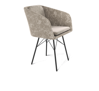 Обеденный стул SHT-ST43-1 / SHT-S64 (карамельный латте/черный муар) в Первоуральске