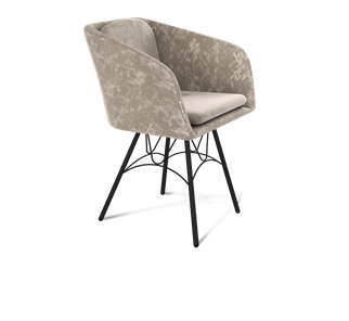Обеденный стул SHT-ST43-1/ SHT-S100 (карамельный латте/черный муар) в Ревде