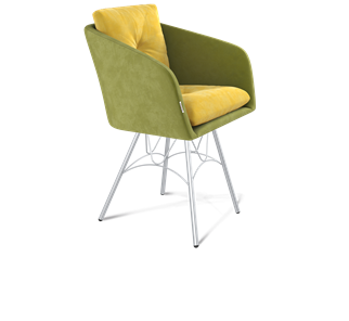 Обеденный стул SHT-ST43-2 / SHT-S100 (фисташковый десерт/хром лак) в Ревде