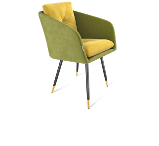 Обеденный стул SHT-ST43-2 / SHT-S95-1 (фисташковый десерт/черный муар/золото) в Ревде