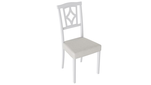 Обеденный стул Сити 3 (Белый матовый/тк № 110) в Екатеринбурге - изображение