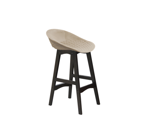 Полубарный стул SHT-ST19-SF1 / SHT-S65-1 (ванильный крем/венге) в Первоуральске - изображение