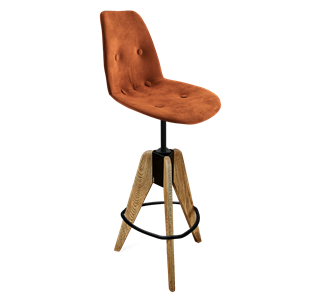 Полубарный стул SHT-ST29-C2 / SHT-S92 (песчаная буря/браш.коричневый/черный муар) в Каменске-Уральском