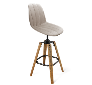 Барный стул SHT-ST29-С22 / SHT-S93 (лунный камень/браш.коричневый/черный муар) в Кушве