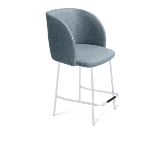 Полубарный стул SHT-ST33 / SHT-S29P-1 (синий лед/хром лак) в Кушве
