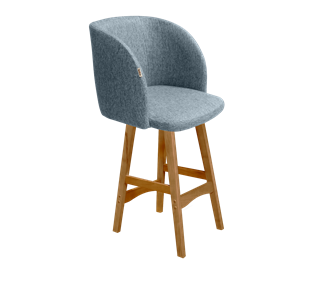 Полубарный стул SHT-ST33 / SHT-S65-1 (синий лед/светлый орех) в Ревде