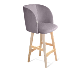 Полубарный стул SHT-ST33 / SHT-S65-1 (сиреневая орхидея/прозрачный лак) в Екатеринбурге - предосмотр