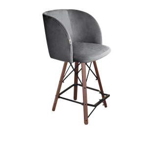 Полубарный стул SHT-ST33 / SHT-S80-1 (угольно-серый/темный орех/черный) в Каменске-Уральском