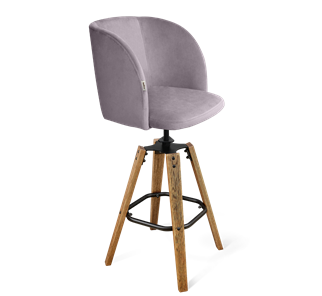 Полубарный стул SHT-ST33 / SHT-S93 (сиреневая орхидея/браш.коричневый/черный муар) в Ревде