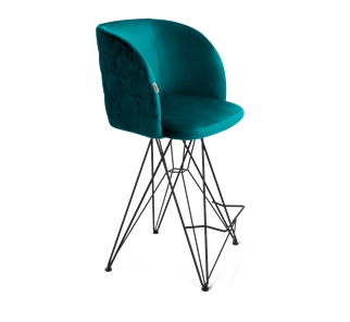 Полубарный стул SHT-ST33-1 / SHT-S66-1 (альпийский бирюзовый/черный муар) в Екатеринбурге