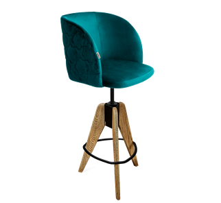 Полубарный стул SHT-ST33-1 / SHT-S92 (альпийский бирюзовый/браш.коричневый/черный муар) в Каменске-Уральском