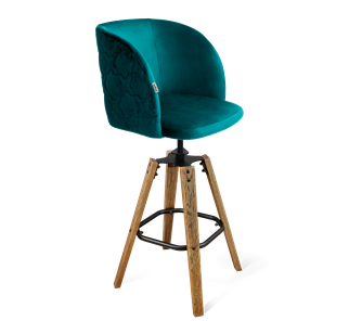 Полубарный стул SHT-ST33-1 / SHT-S93 (альпийский бирюзовый/браш.коричневый/черный муар) в Кушве