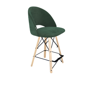 Полубарный стул SHT-ST34 / SHT-S80-1 (лиственно-зеленый/прозрачный лак/черный) в Екатеринбурге