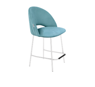 Полубарный стул SHT-ST34-1 / SHT-S29P-1 (голубая пастель/белый муар) в Ревде